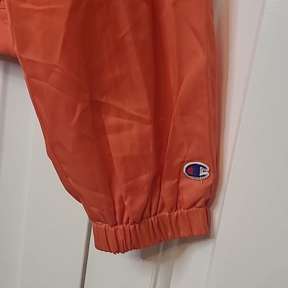 Champion Women's Heritage Coaches Jacket Script Logo Color Groovy Papaya Size M - Picture 10 of 13